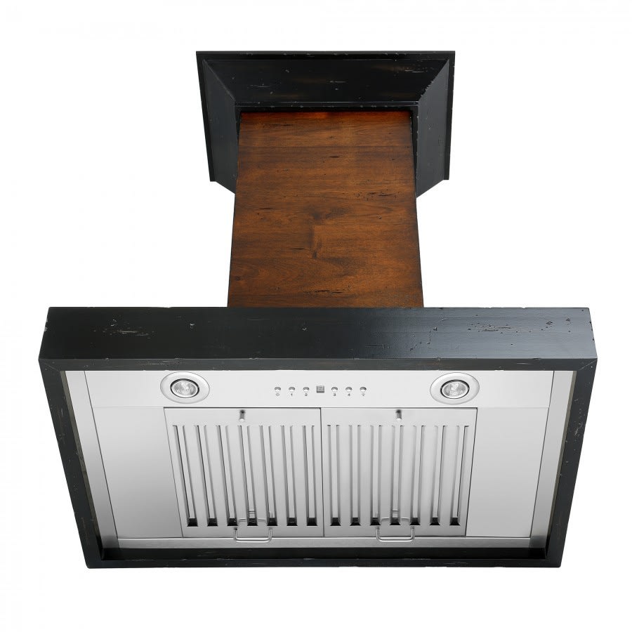 ZLINE KBAR36 Wooden Wall Mount Range Hood with 4 Speed 400 CFM Blower