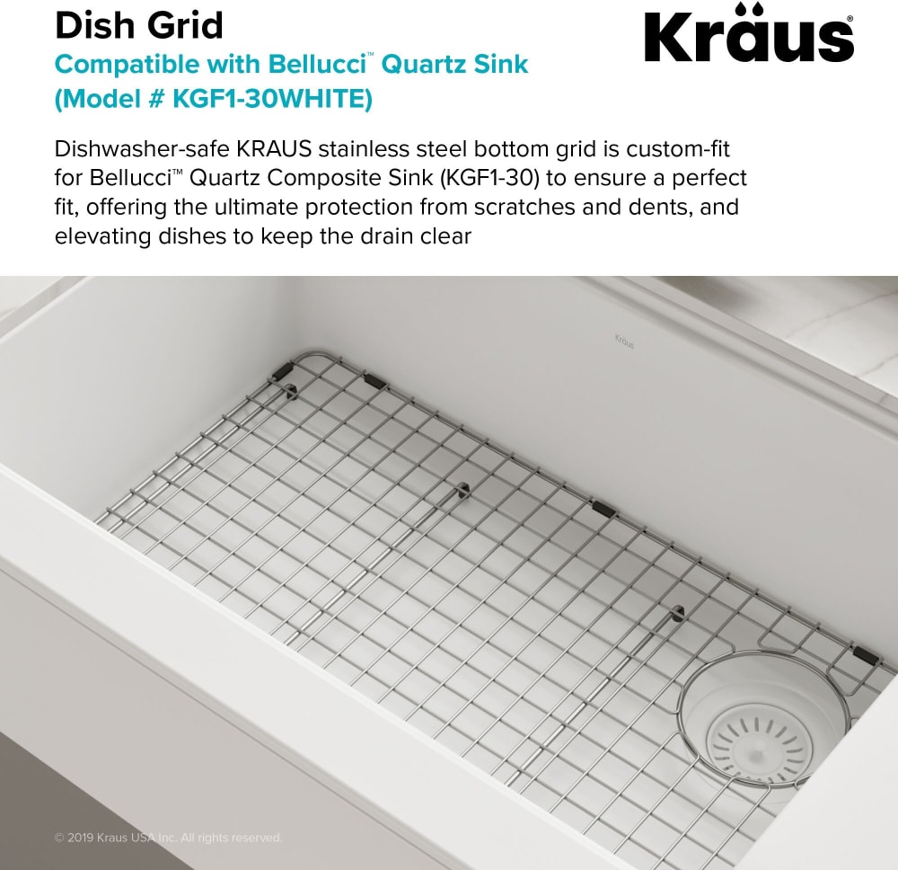 Kraus KBGGR2514 Stainless Steel Bottom Grid for Bellucci™ Single Bowl