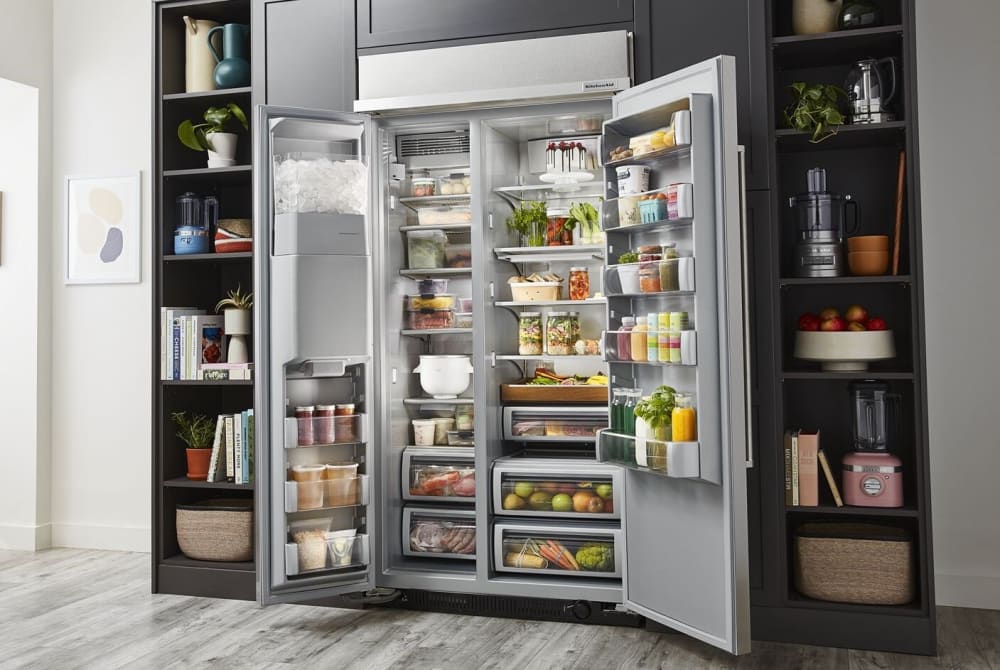 KitchenAid KBSD702MPS 42 Inch Built-In Side-by-Side Refrigerator