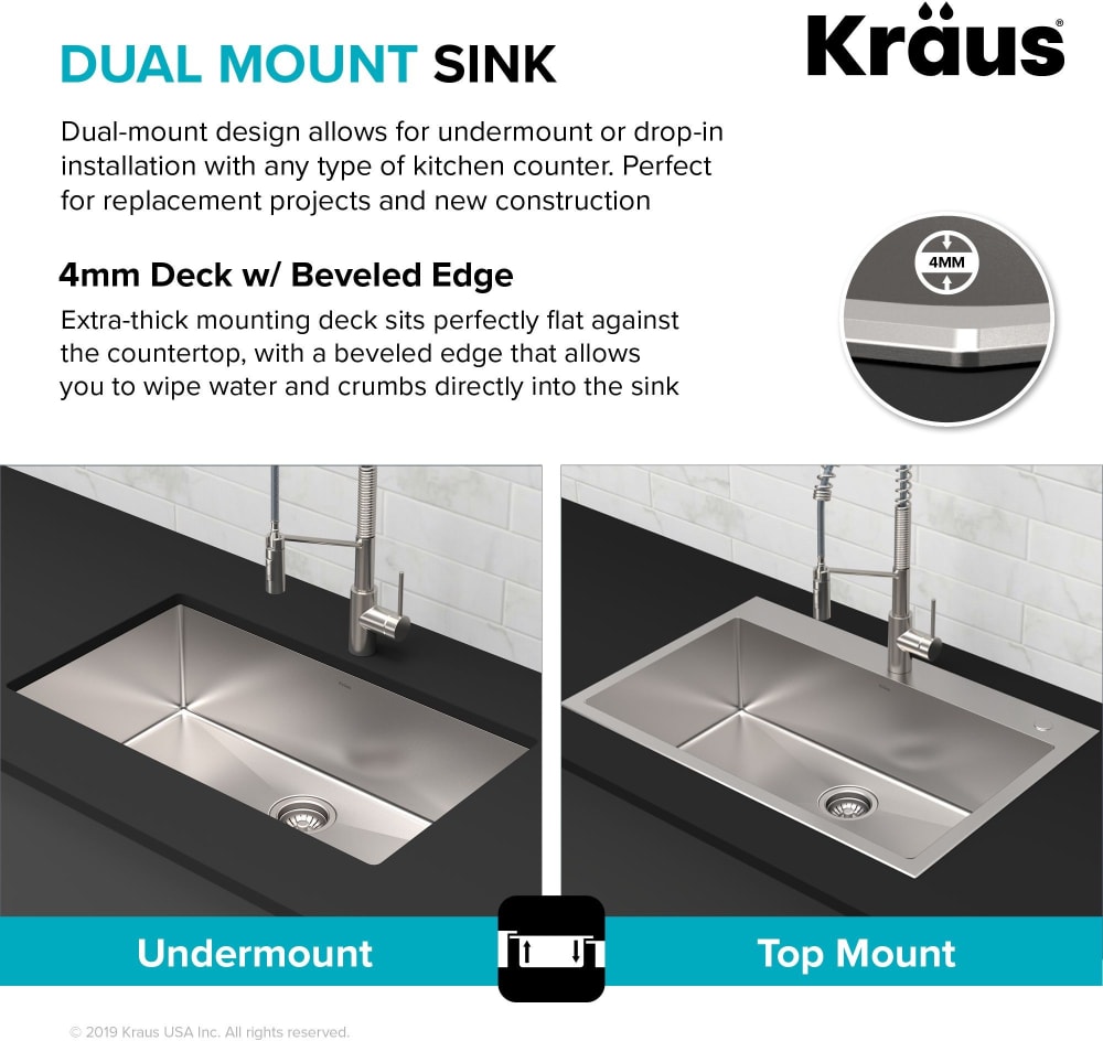 Kitchen Sink Undermount Vs Top Mount Home Alqu
