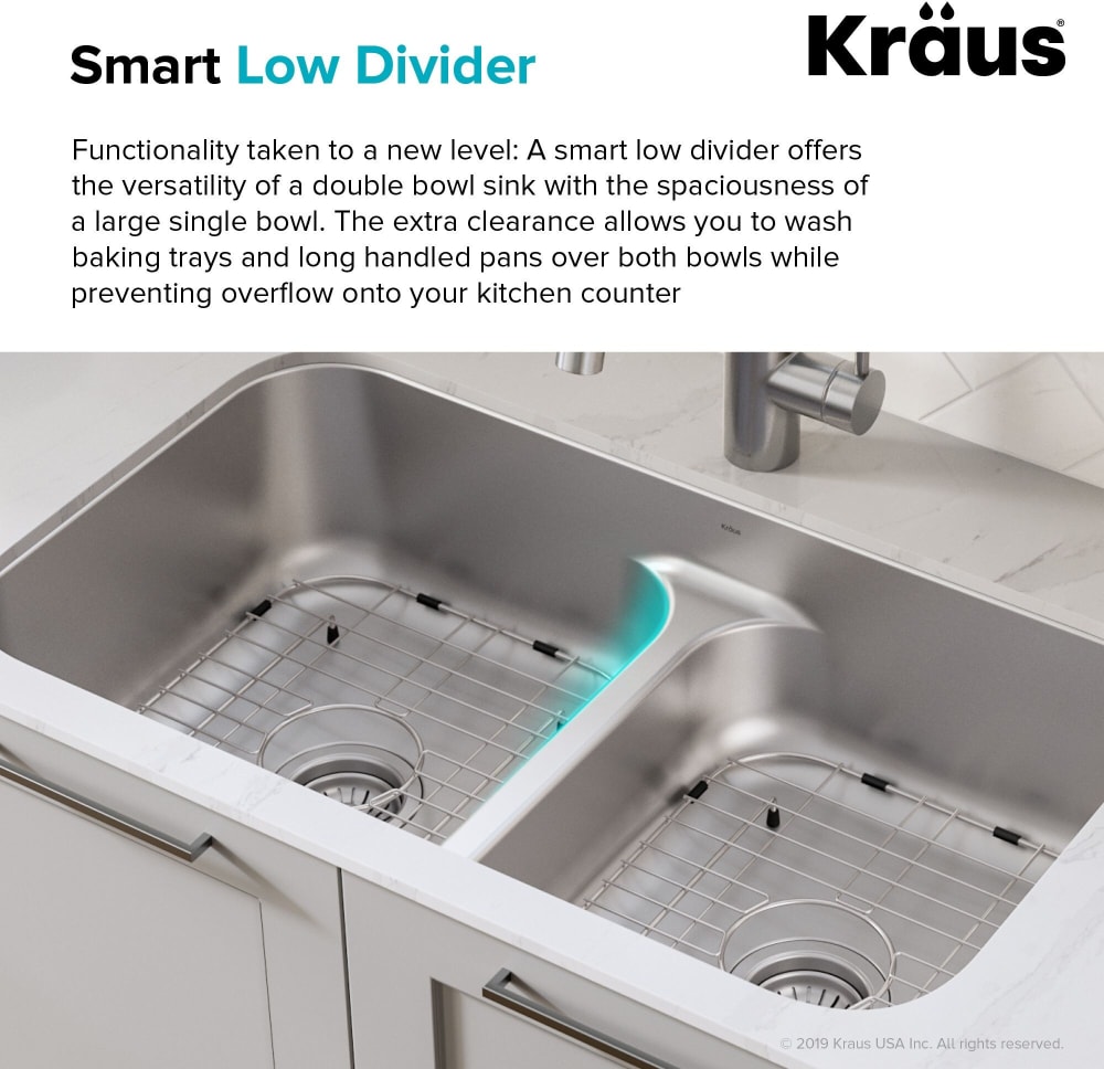 Kraus KCA1200 33 Inch Undermount Kitchen Sink with Commercial PullDown