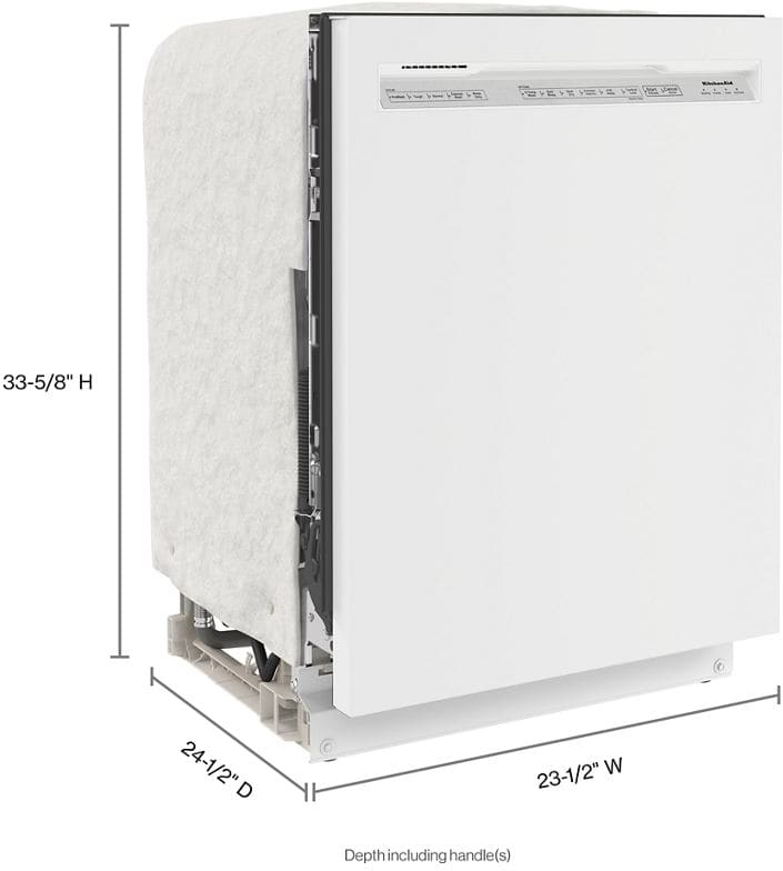 KitchenAid KDFE104KWH 24 Inch Full Console Dishwasher with 12 Place