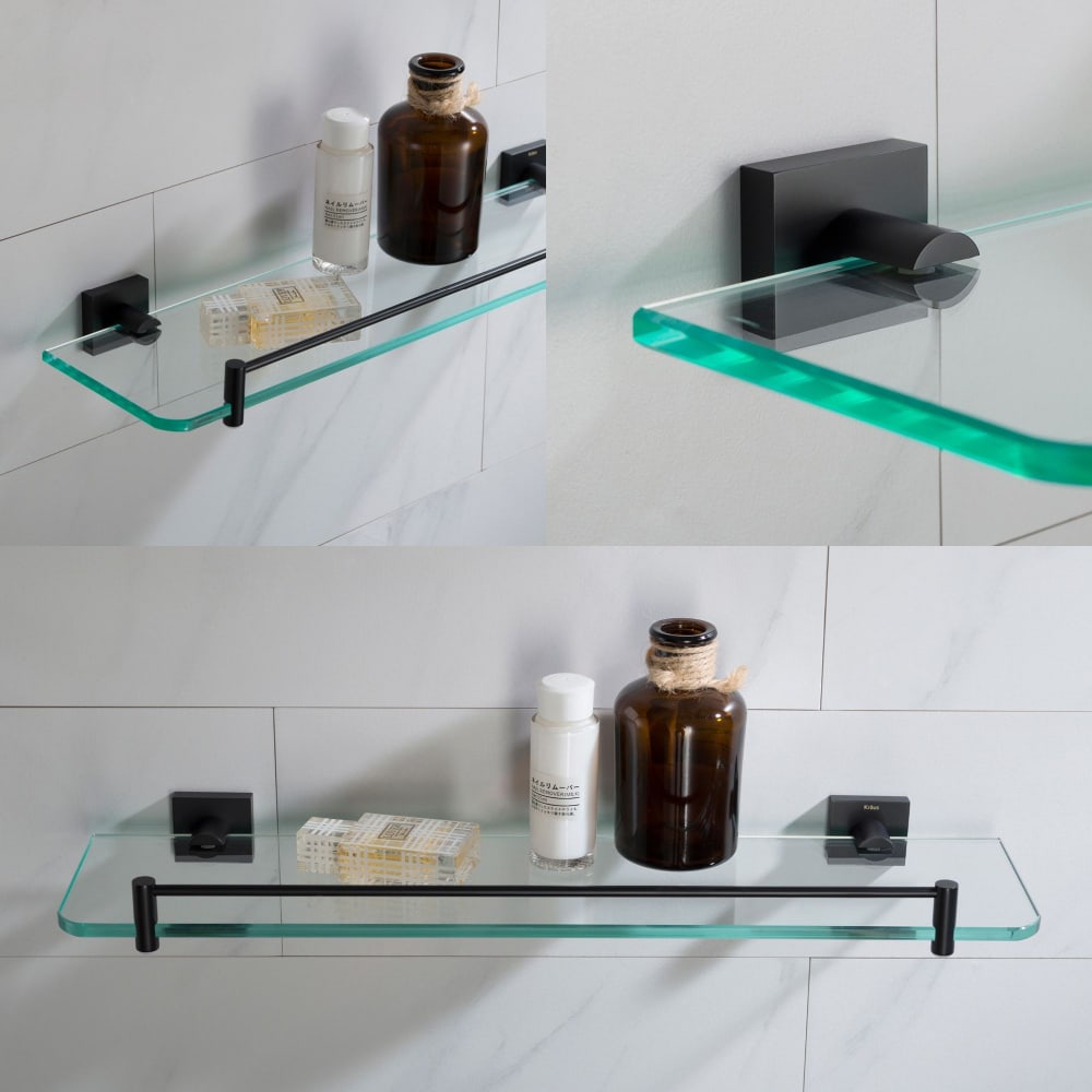 Kraus KEA17745MB 18 Inch Glass Bathroom Shelf