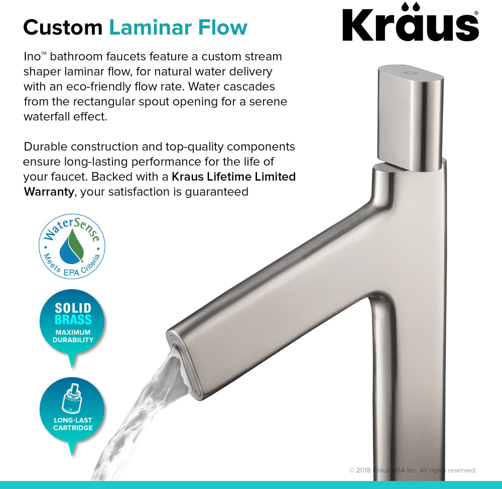 Kraus Kef15701bn Ino Single Handle Bathroom Faucet With Custom