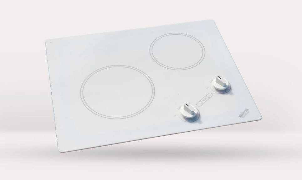 Kenyon B49513 21 Inch Electric Cooktop with 2 Elements, Ceramic Glass