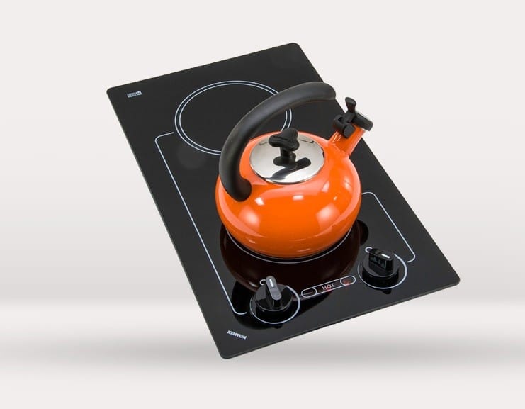 Kenyon B61144 13 Inch Electric Cooktop with 1 Element, Smooth Black Glass  Lid, 1100 Watt Burner, Chimney Burner, Knob Control, Patented Pop Up  Potholder System, No Preheating, and Marine-Grade 304 Stainless Steel