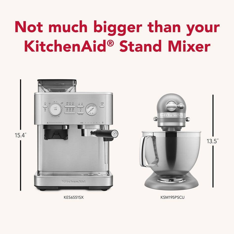 KitchenAid KES6551SX Semi Automatic Espresso Machine with Burr