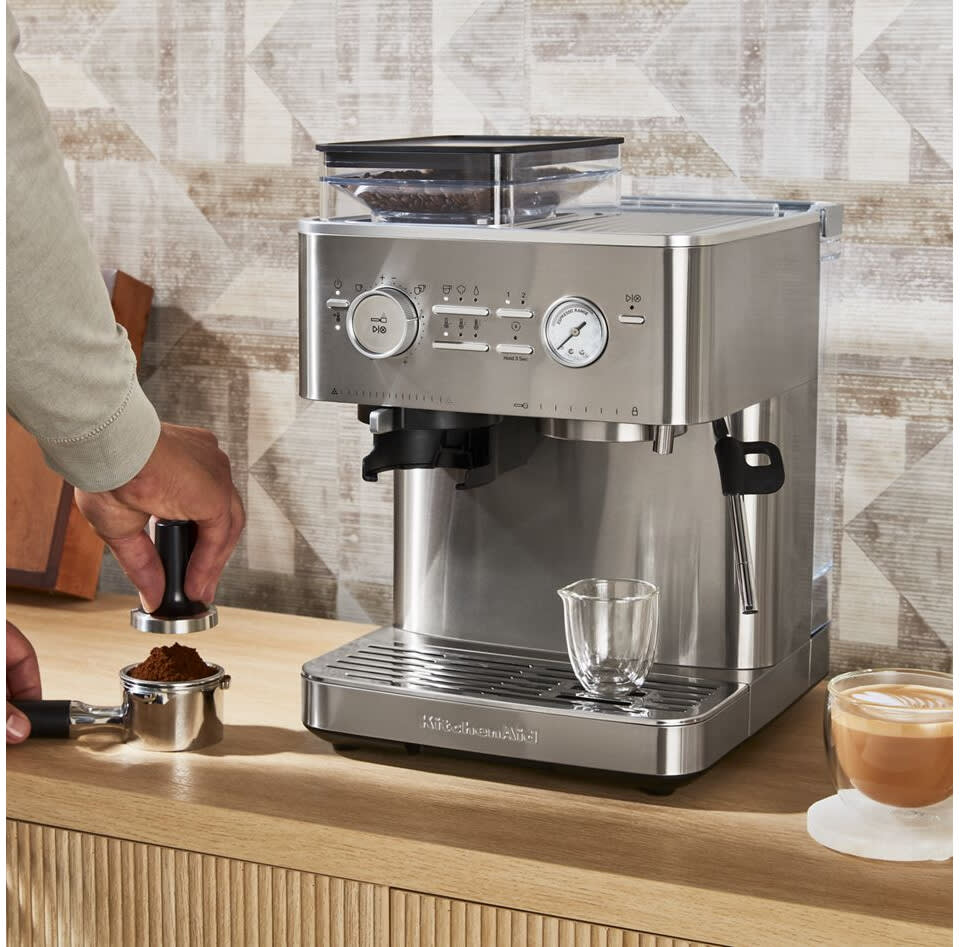 KitchenAid KES6551SX Semi Automatic Espresso Machine with Burr