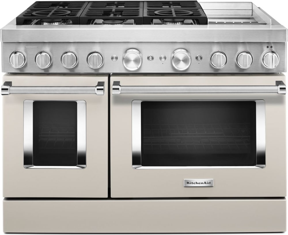 KitchenAid KFDC558JMH 48 Freestanding Dual Fuel Smart Range with 6