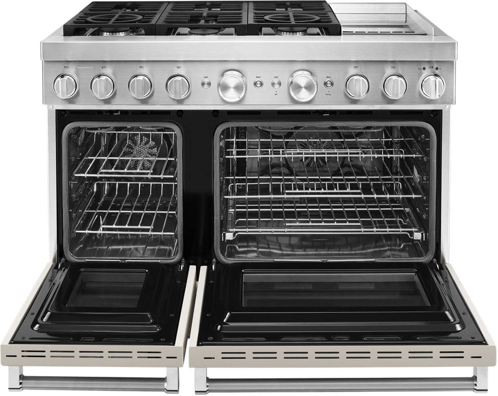 KitchenAid KFDC558JMH 48 Freestanding Dual Fuel Smart Range with 6