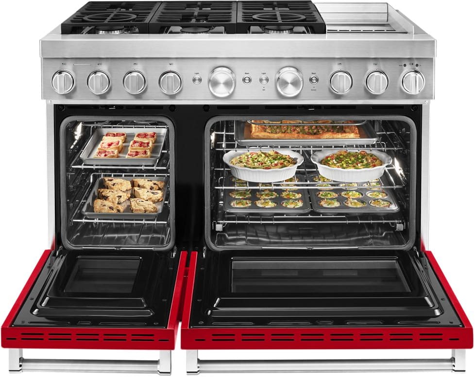 KitchenAid KFDC558JPA 48 Freestanding Dual Fuel Smart Range with 6