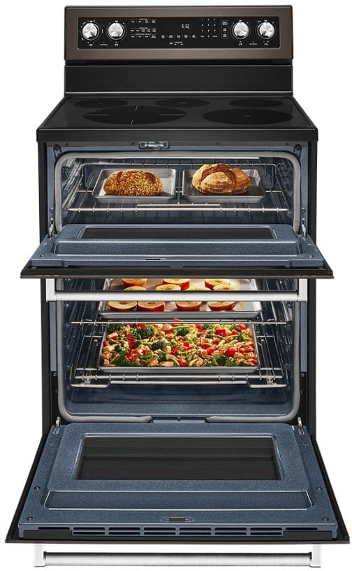 KFED500ESS by KitchenAid - 30-Inch 5 Burner Electric Double Oven Convection  Range