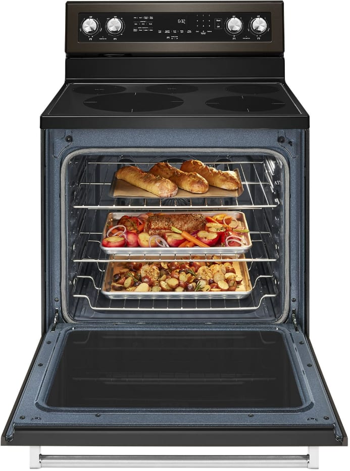 KitchenAid KFEG500EBS 30 Inch Freestanding Electric Range with 5
