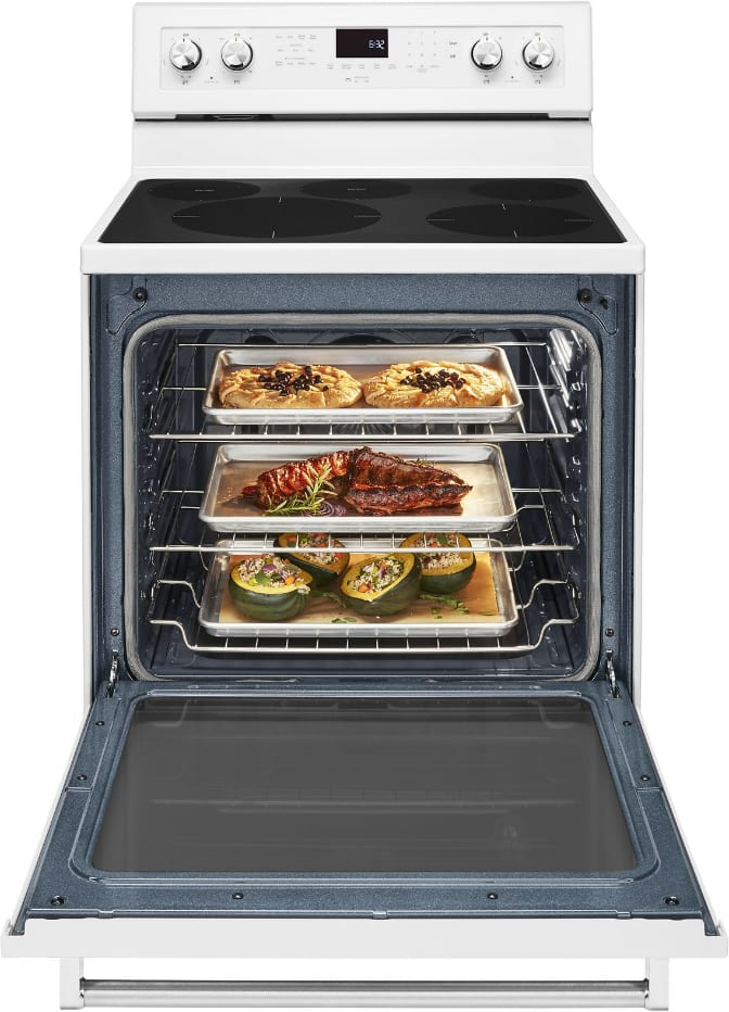 KitchenAid KFEG500EWH 30 Inch Freestanding Electric Range with 5