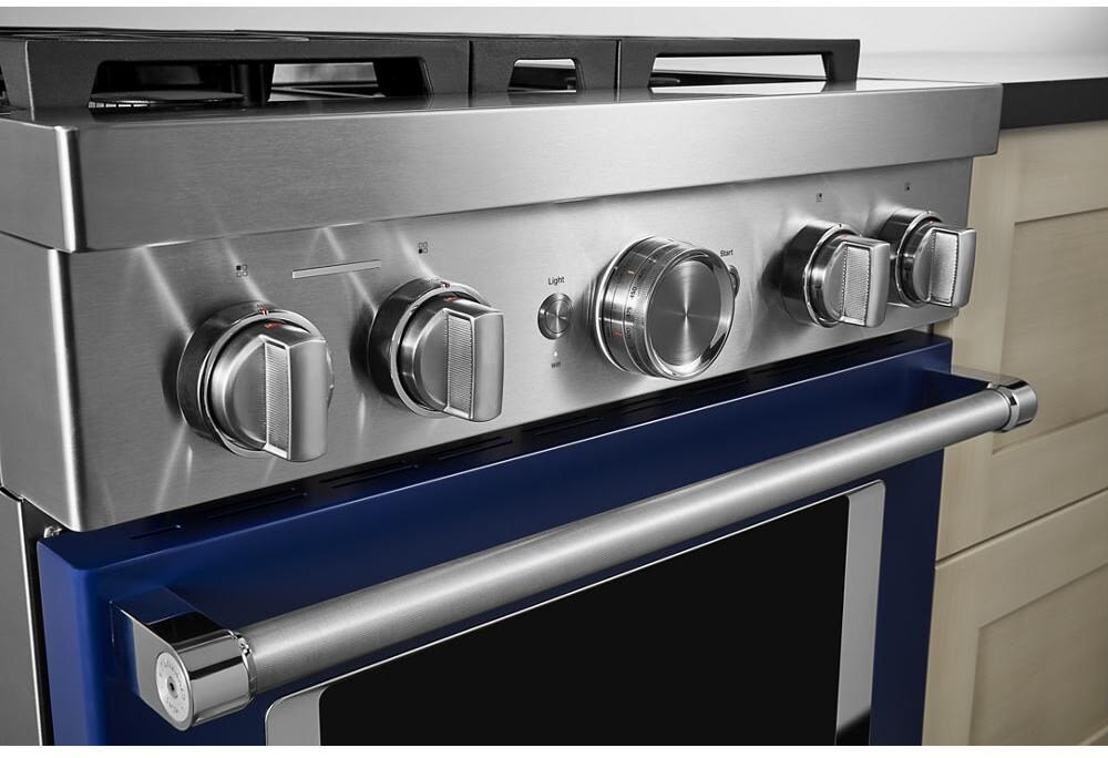 KitchenAid KFGC500JIB 30 Inch Freestanding Gas Smart Range with 4