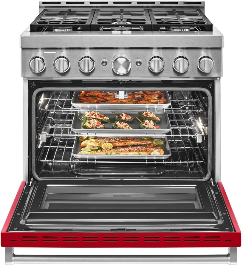 KitchenAid KFGC506JPA 36 Inch Smart Commercial Style Gas Range