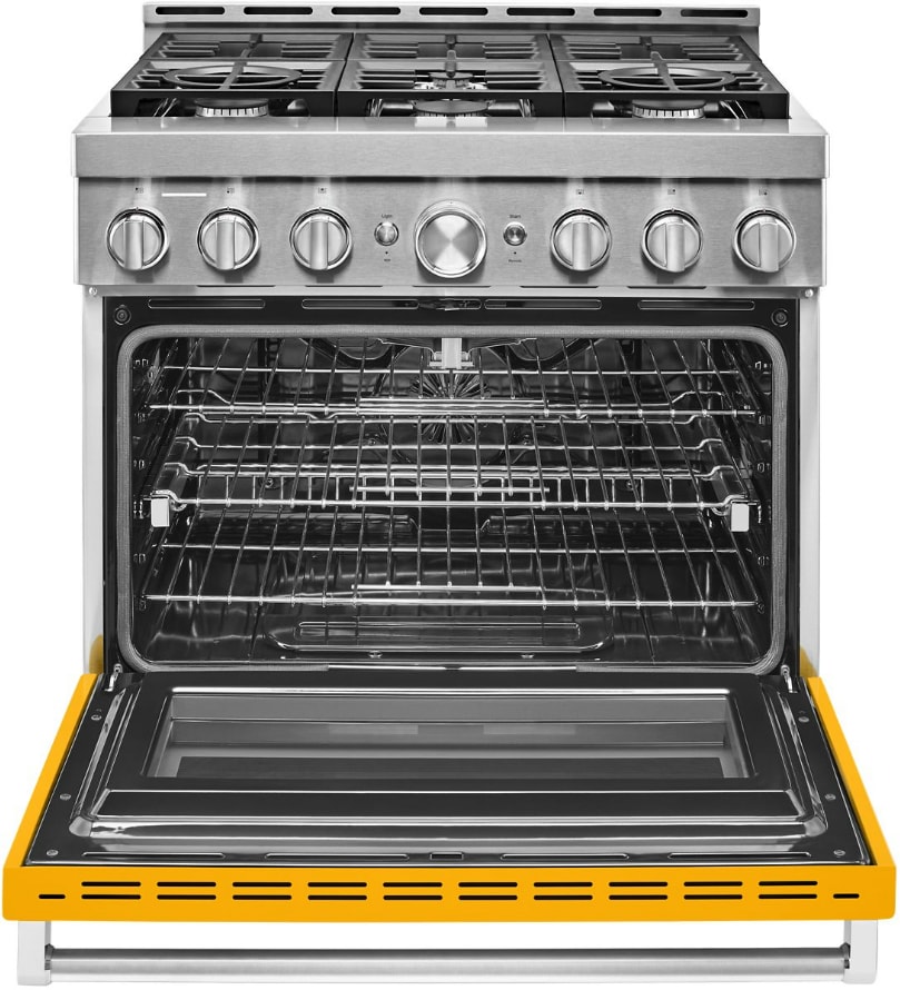 KitchenAid KFGC506JYP 36 Inch Smart Commercial Style Gas Range with 6