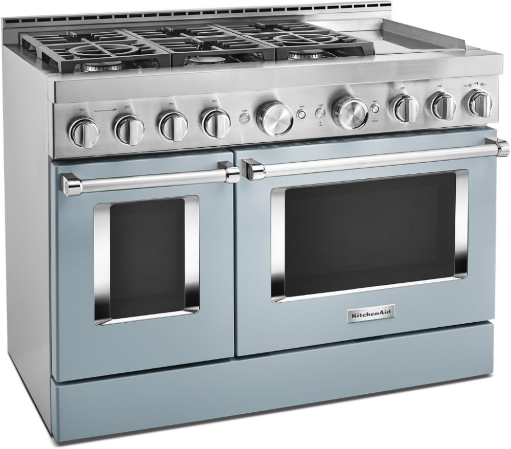KitchenAid KFGC558JMB 48 Inch Smart Commercial Style Gas Range