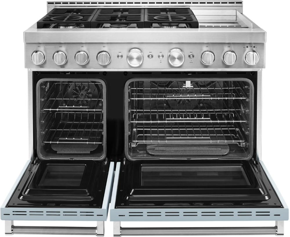 KitchenAid KFGC558JMB 48 Inch Smart Commercial Style Gas Range with 6