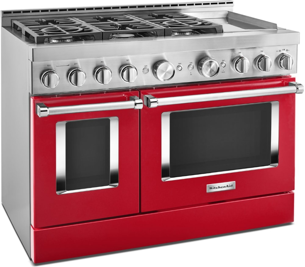 KitchenAid KFGC558JPA 48 Inch Smart Commercial Style Gas Range with 6