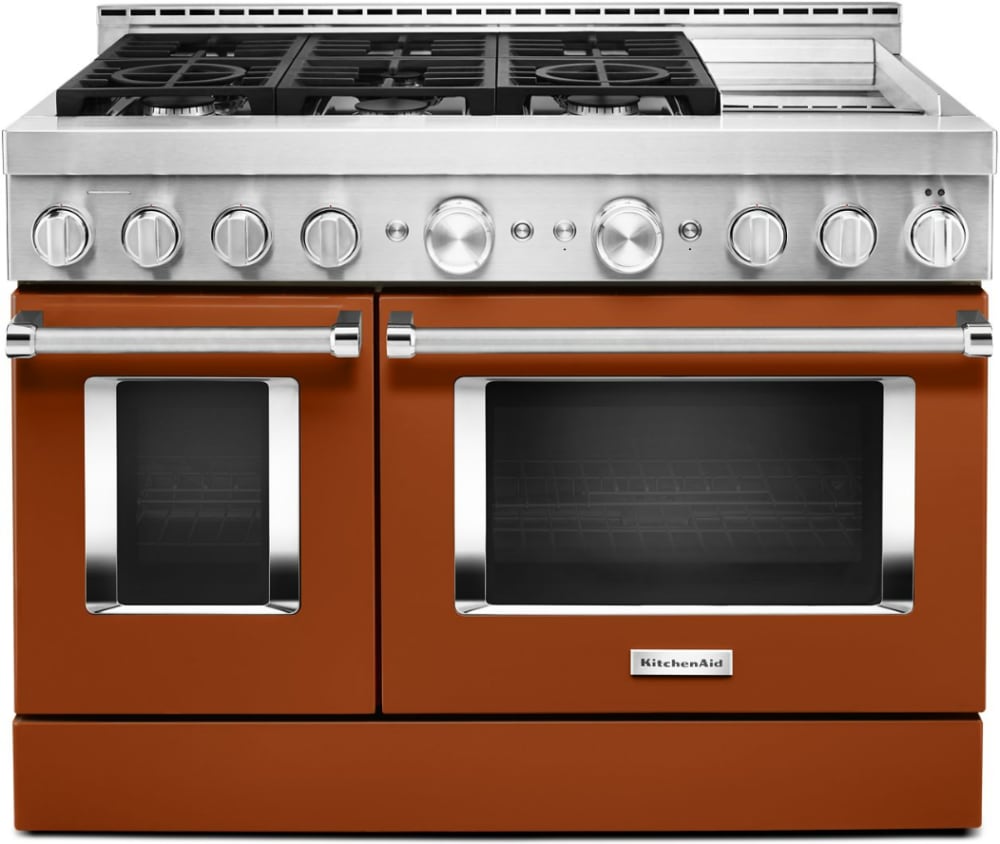 KitchenAid KFGC558JSC 48 Inch Smart Commercial Style Gas Range with 6