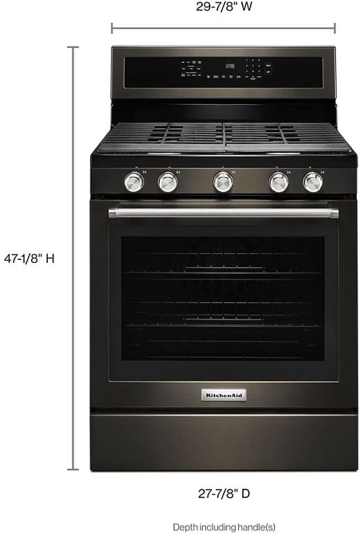 KitchenAid KFGG500EBS 30 Inch Freestanding Gas Range with 5 Sealed