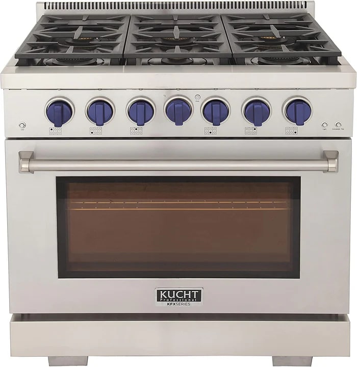 Kucht Professional KFX360B 36 Inch Freestanding Gas Range with 6