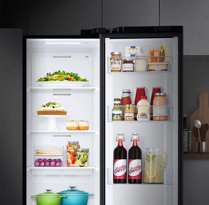 Samsung RS28A500ASG 36 Inch Freestanding Side by Side Smart