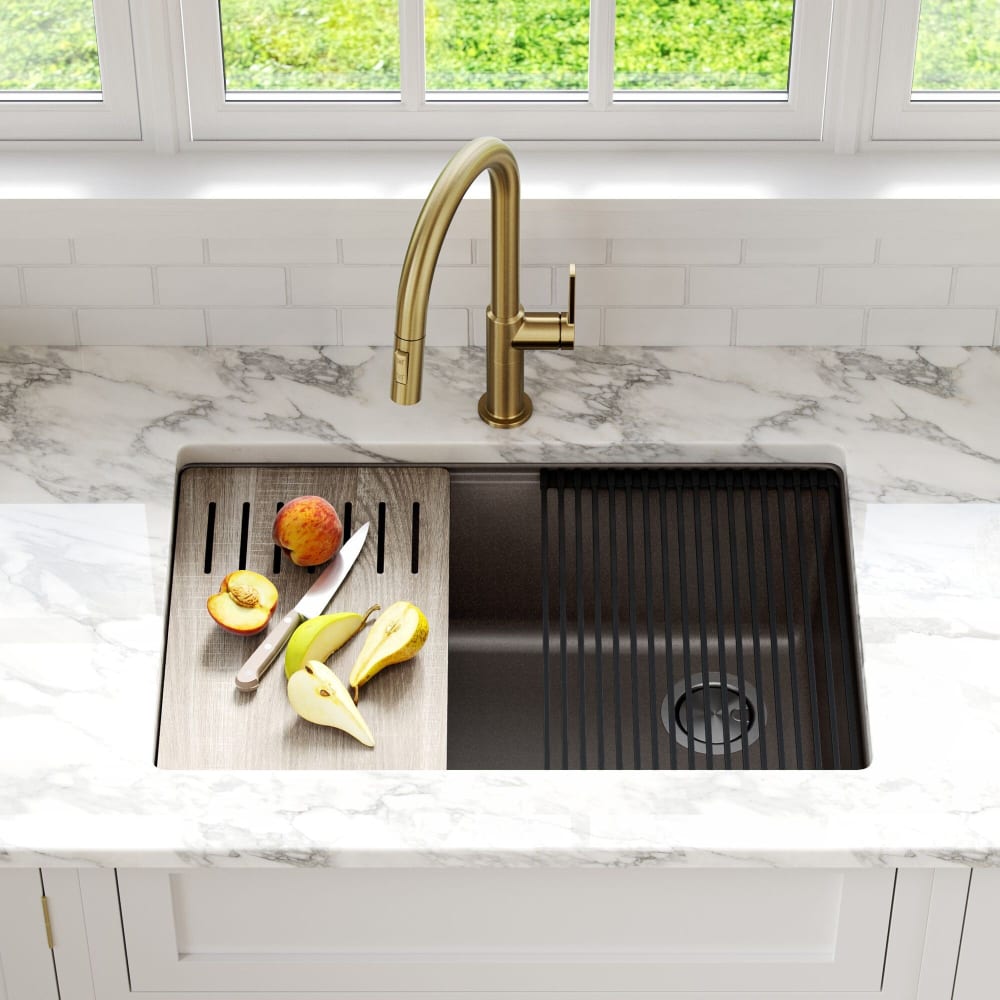Kraus KGUW230MBR 30 Inch Single Bowl Undermount Kitchen Sink with