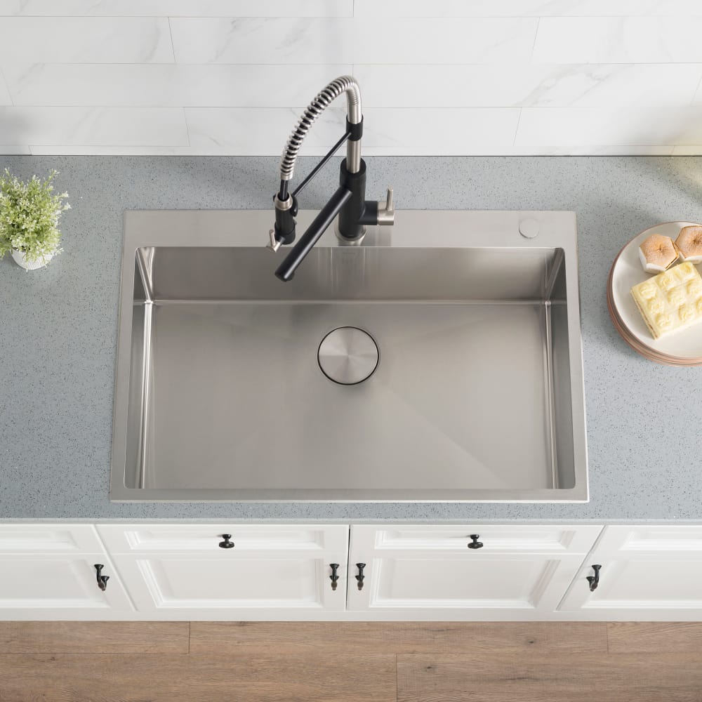 Kraus KHT30033 33 Inch DropIn Stainless Steel Kitchen Sink Kit with