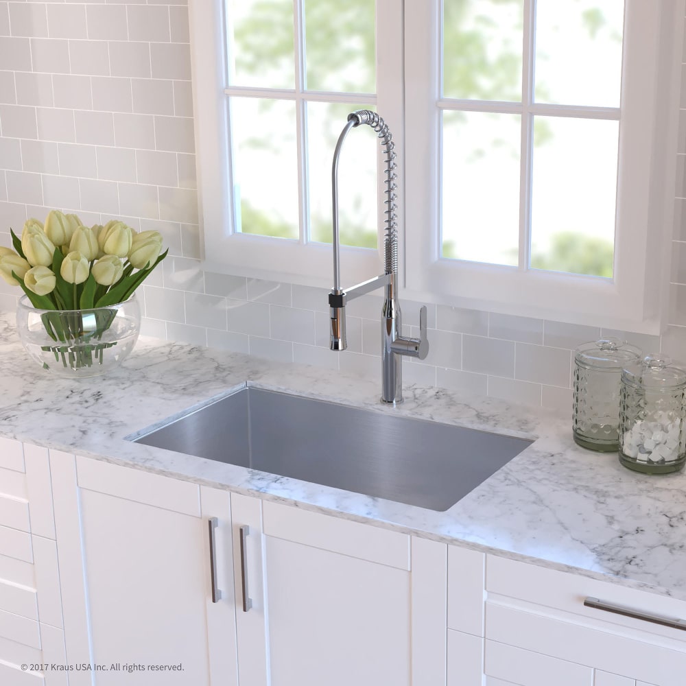 Kraus KHU10032 32 Inch Undermount Single Bowl Kitchen Sink with 16
