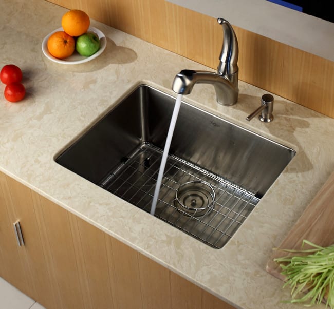 Kraus KHU10123 23 Inch Undermount Single Bowl Kitchen Sink with 16 