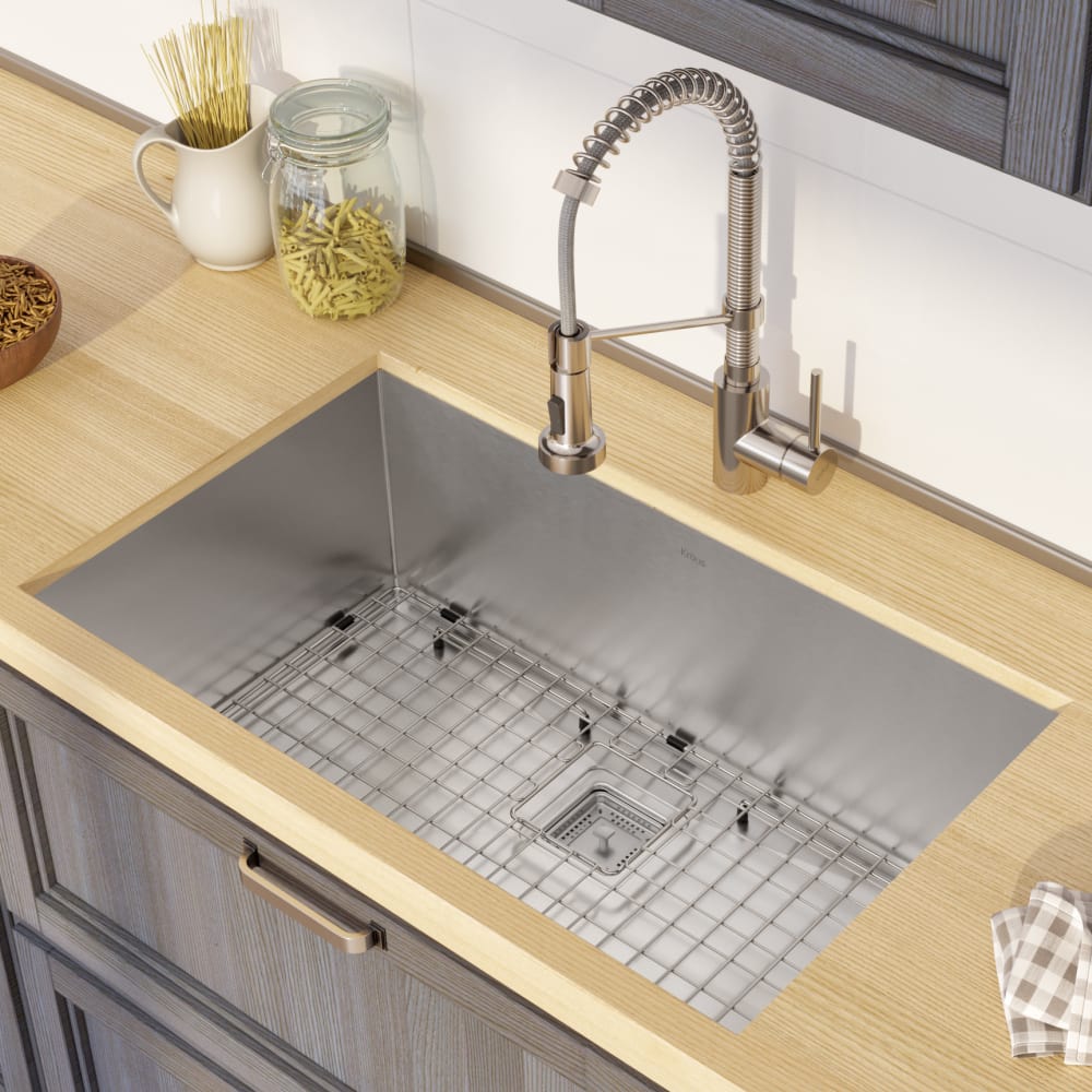 Kraus KHU32161053SS 31 1/2 Inch Undermount Kitchen Sink with Commercial