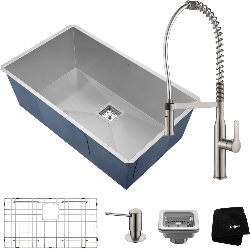 Kraus KHU32165041SS 31 Inch Undermount Kitchen Sink and ...