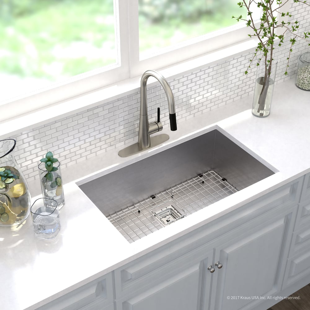 Kraus KHU32272041SS 31 Inch Undermount Kitchen Sink and Faucet Combo