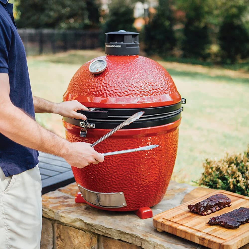 Kamado Joe KJ23NRHC 18 Inch Freestanding Ceramic Charcoal Grill with