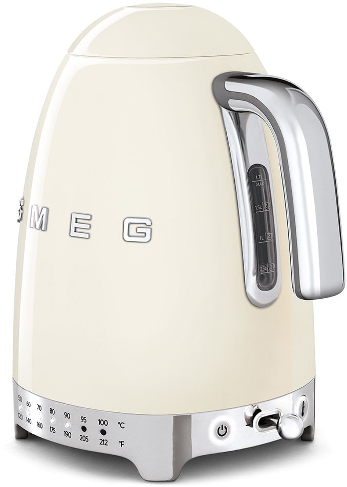 Smeg KLF04CRUS Electric Variable Temperature Kettle with 56 oz. Capacity, Electronic Temperature