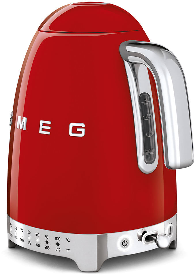 Smeg KLF04RDUS Electric Variable Temperature Kettle with 56 oz