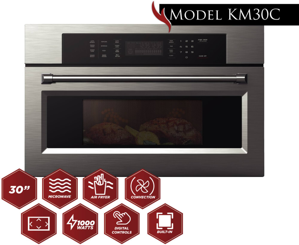 Built in microwave convection air fryer combo on sale