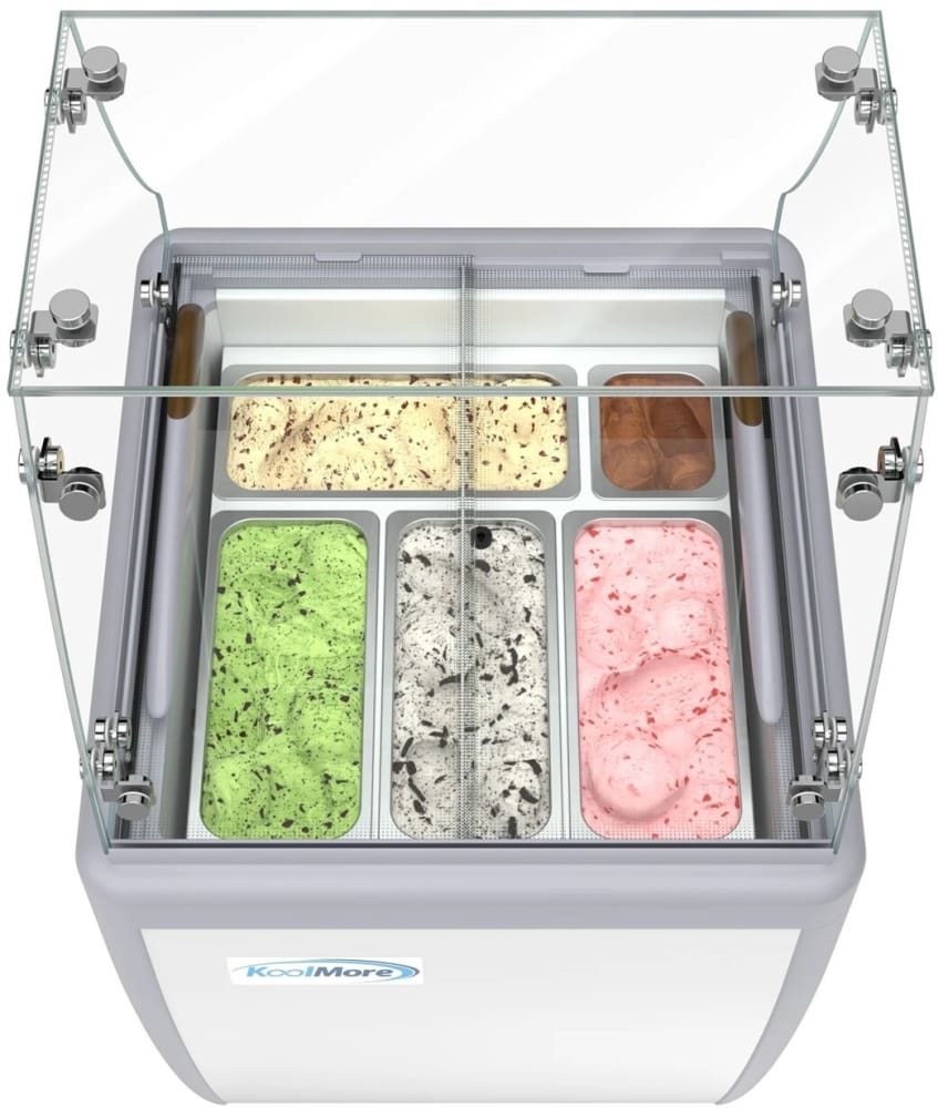 Koolmore KMGDC26SDFG 26 Inch Freestanding Gelato Dipping Cabinet