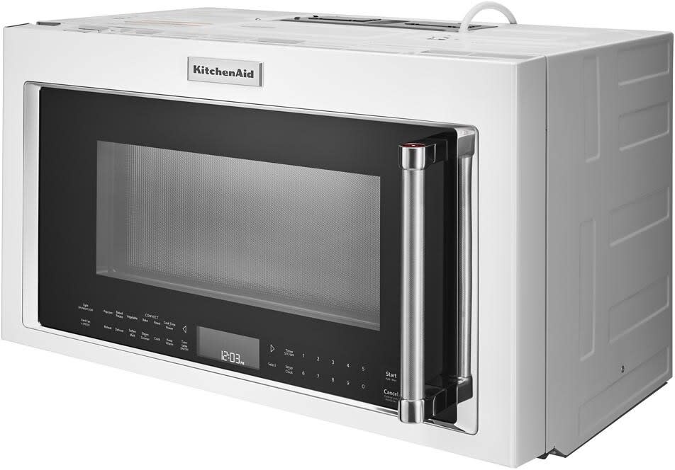 KitchenAid KMHC319EWH 30 Inch OvertheRange Microwave Oven with 1.9 cu