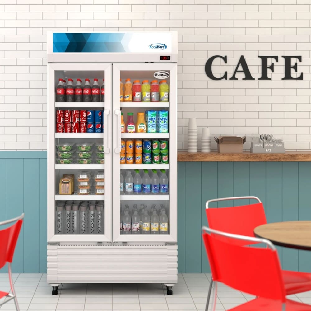 Koolmore KMMDR2GD39 39 Inch Freestanding Commercial Merchandiser