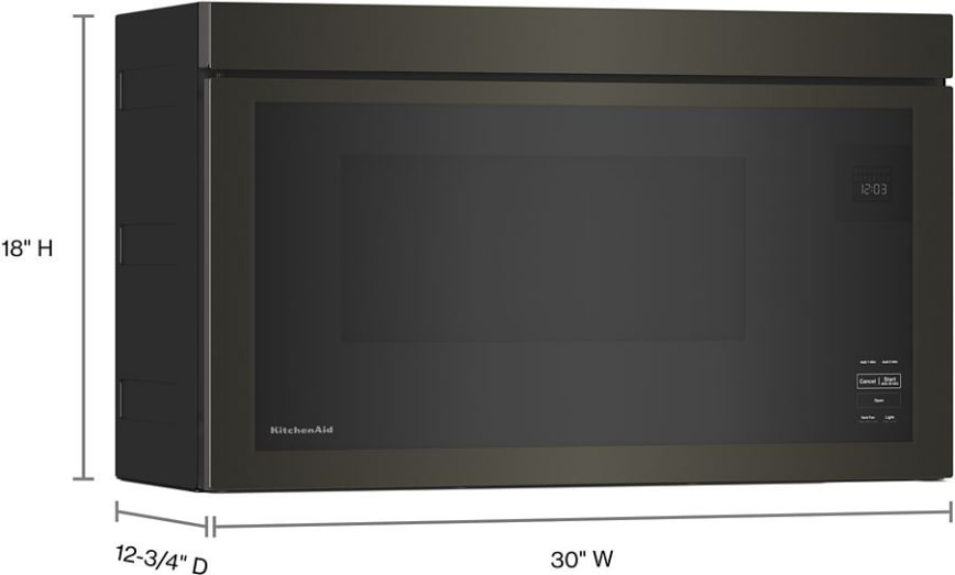 KitchenAid KMMF330PBS 1.1 cu. ft. OverTheRange Microwave Oven with 1,000 Watts, 3Speed 400