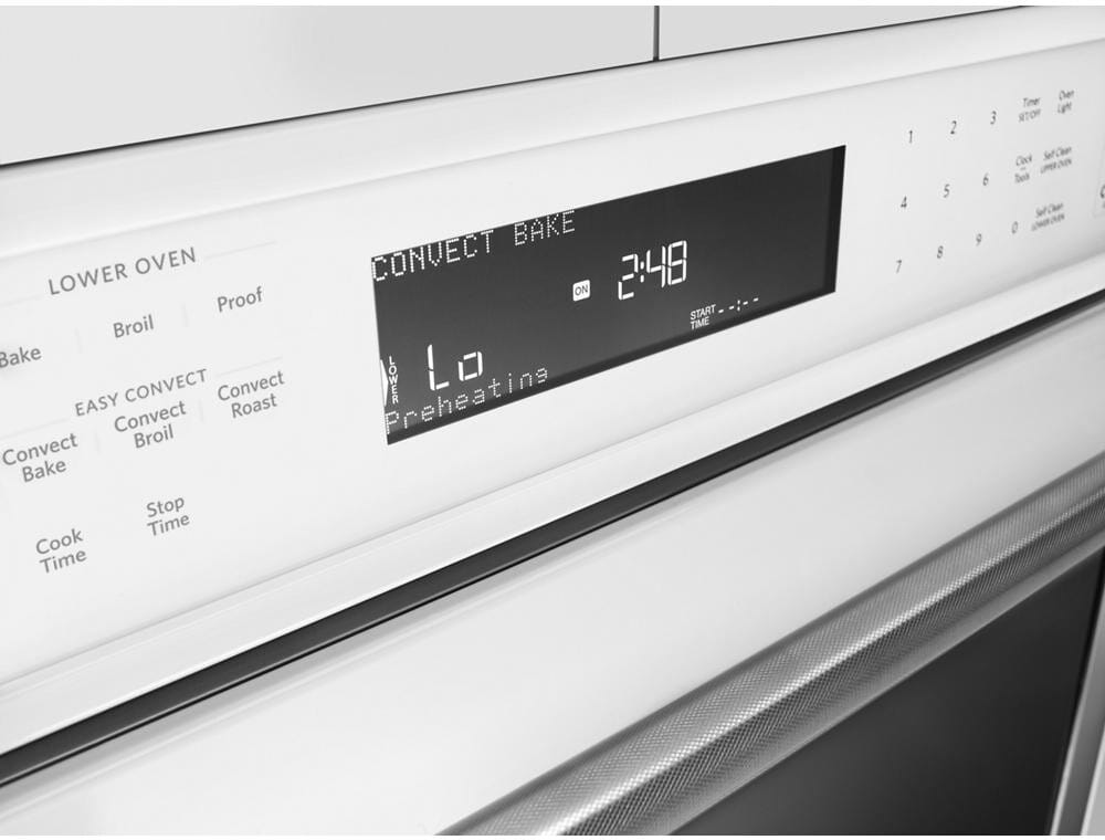 KitchenAid KODE500EWH 30 Inch Double Convection Electric Wall Oven with