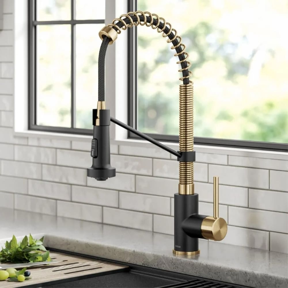 Kraus KPF1610BBMB Single Handle Pull Down Commercial Style Kitchen