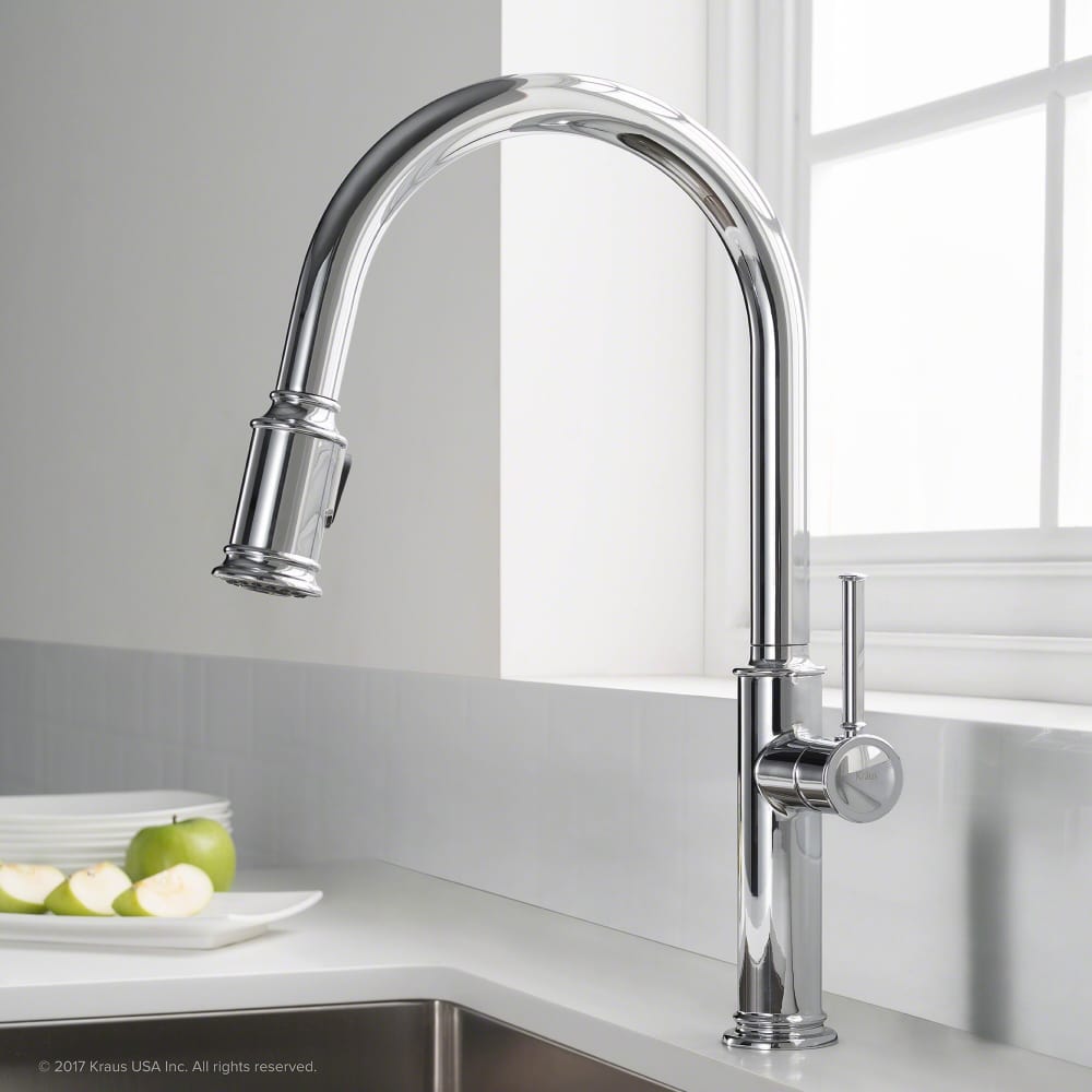 Kraus KPF1680CH Single Handle Pull Down Kitchen Faucet with Dual