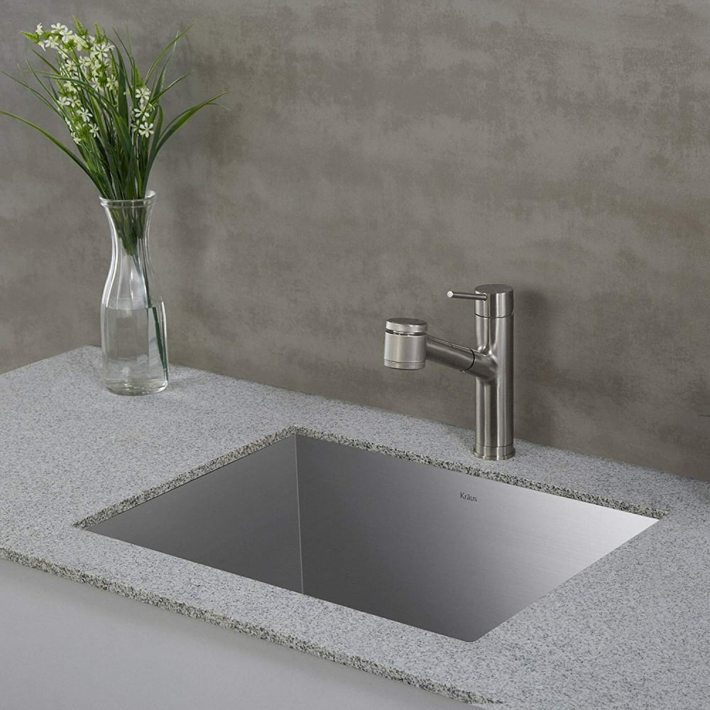 Kraus KPF2610SFS Single Handle Pull Out Kitchen Faucet with 8 1/8