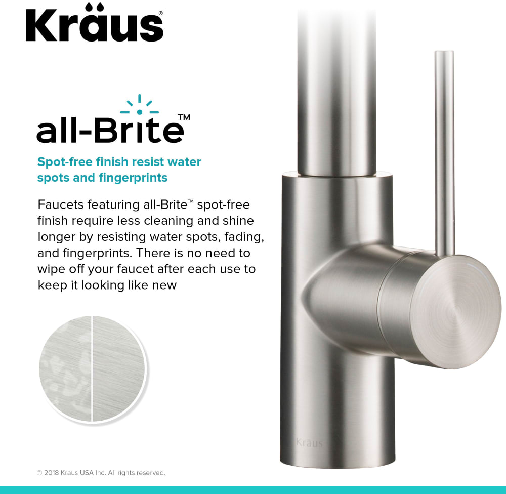 Kraus KPF2620SFS Single Handle Pull Down Kitchen Faucet with 8 11/16 ...