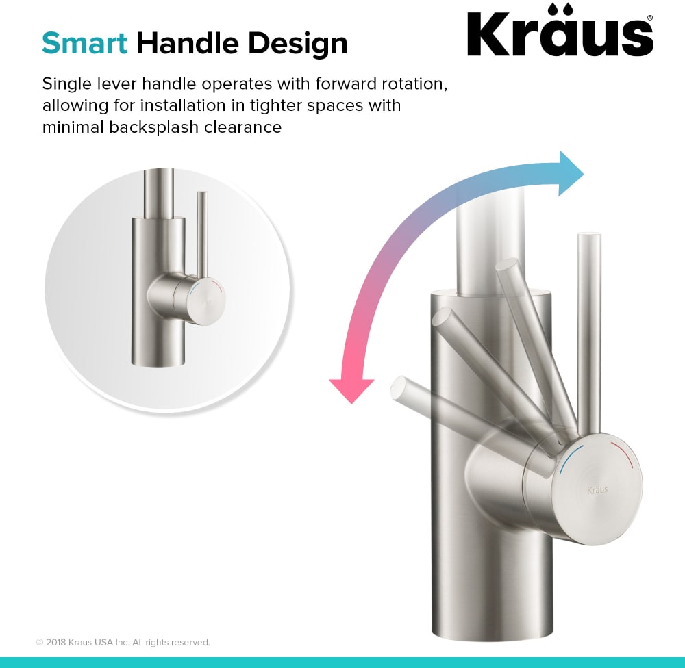 Kraus Kpf2620sfs Single Handle Pull Down Kitchen Faucet With 8 11