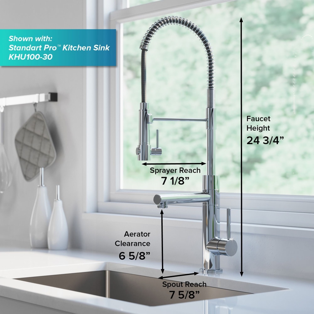 Kraus KPF1603SFACBMB 2-Function Commercial Pre-Rinse Kitchen